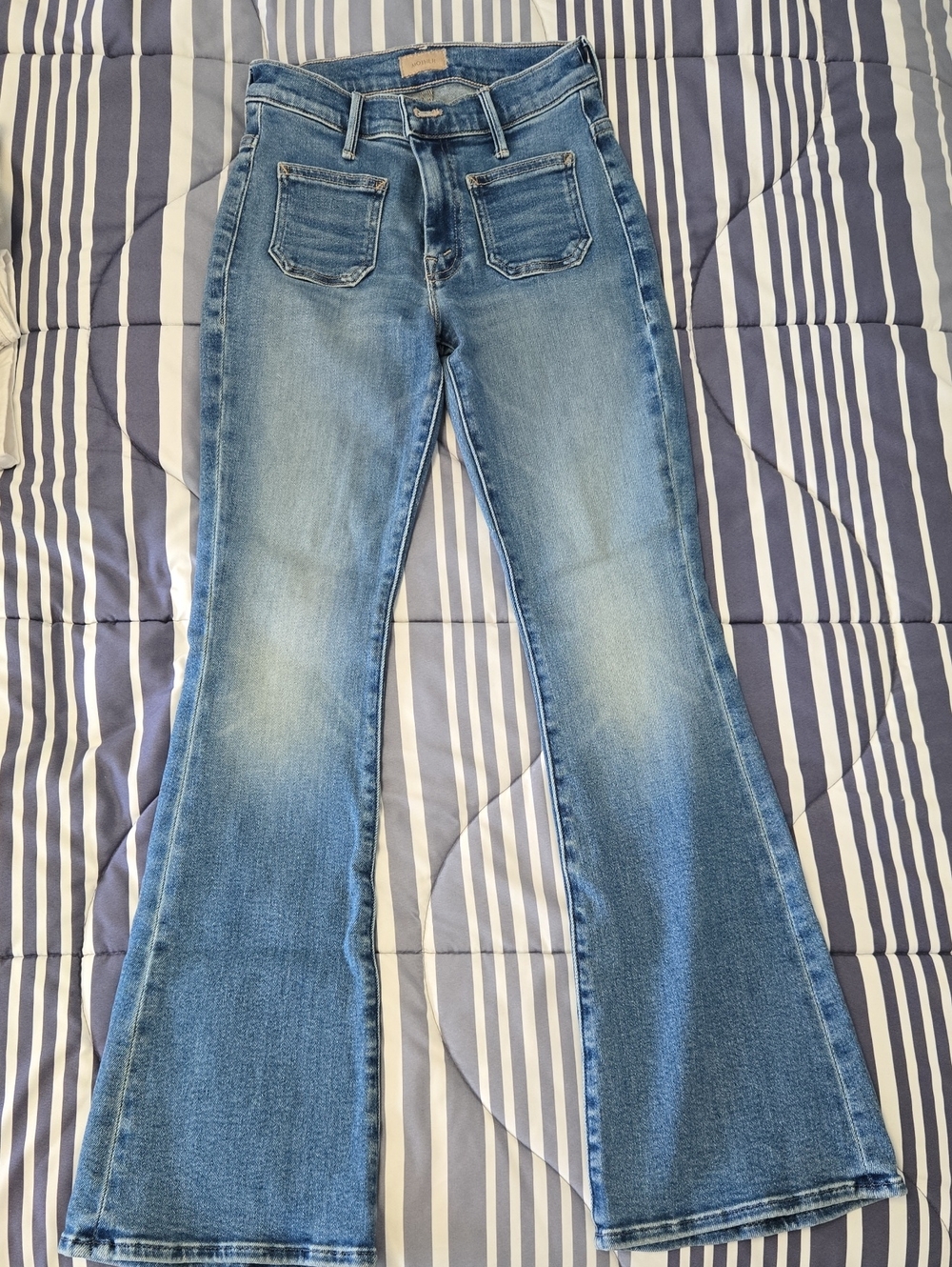 MOTHER Light Blue Flare Jeans